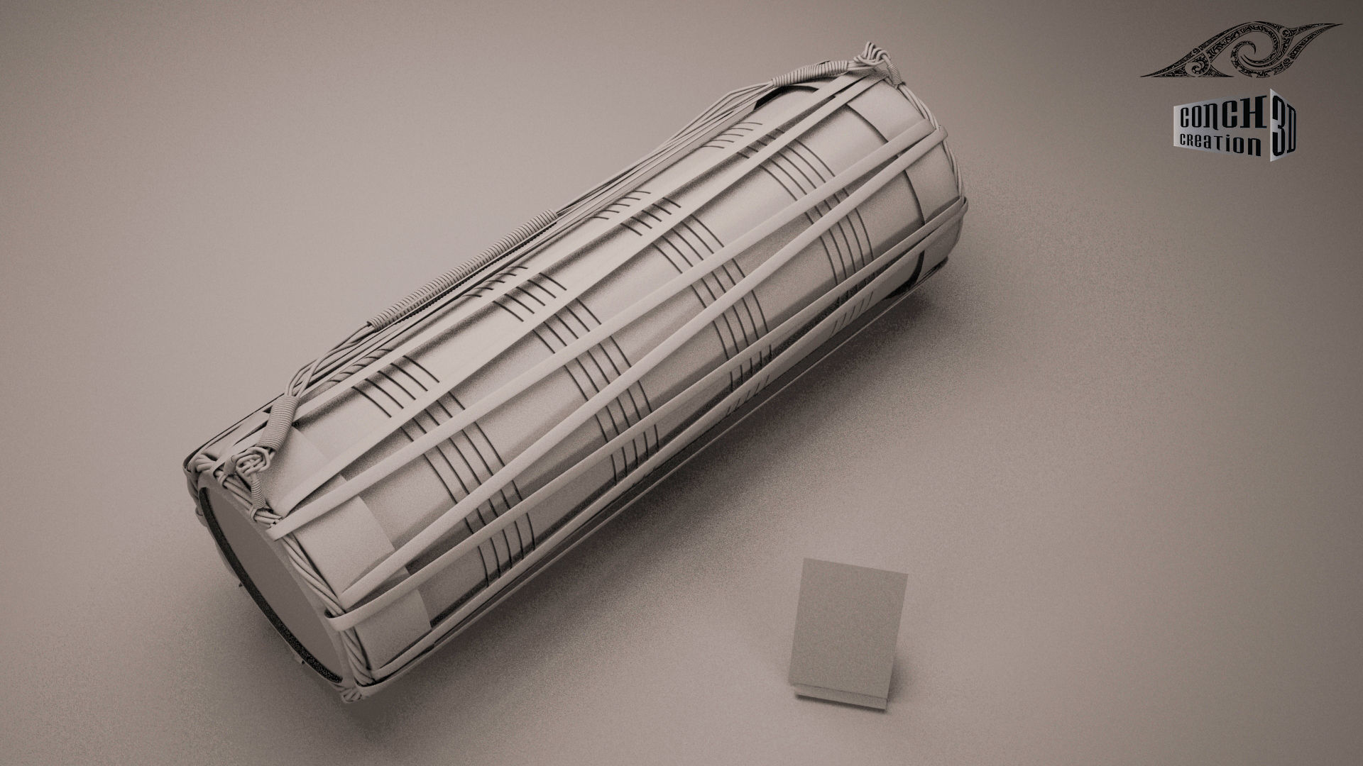 Traditional drum 3D model_10