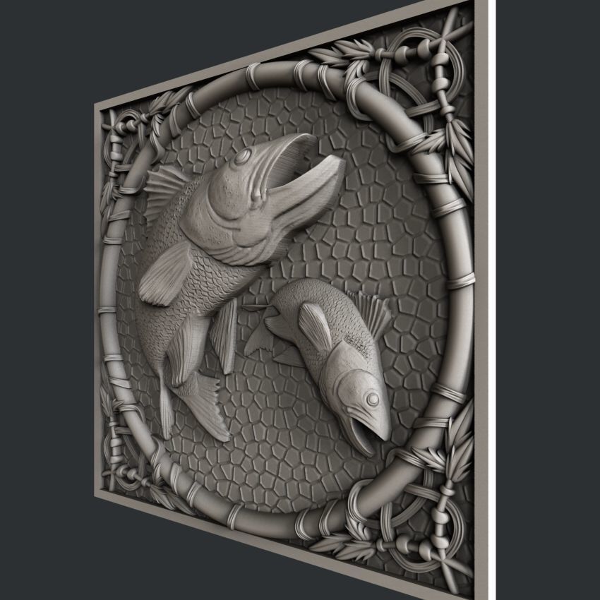 3d STL models for CNC fish 3D model_1