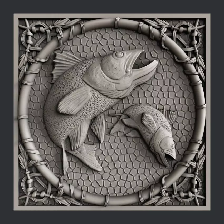 3d STL models for CNC fish 3D model_0
