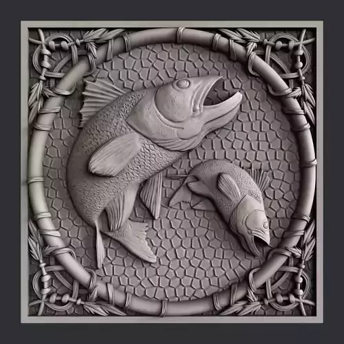 3d STL models for CNC fish 3D model