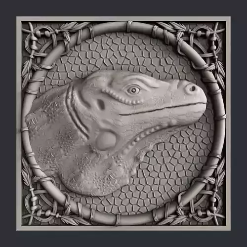 3d STL models for CNC iguana