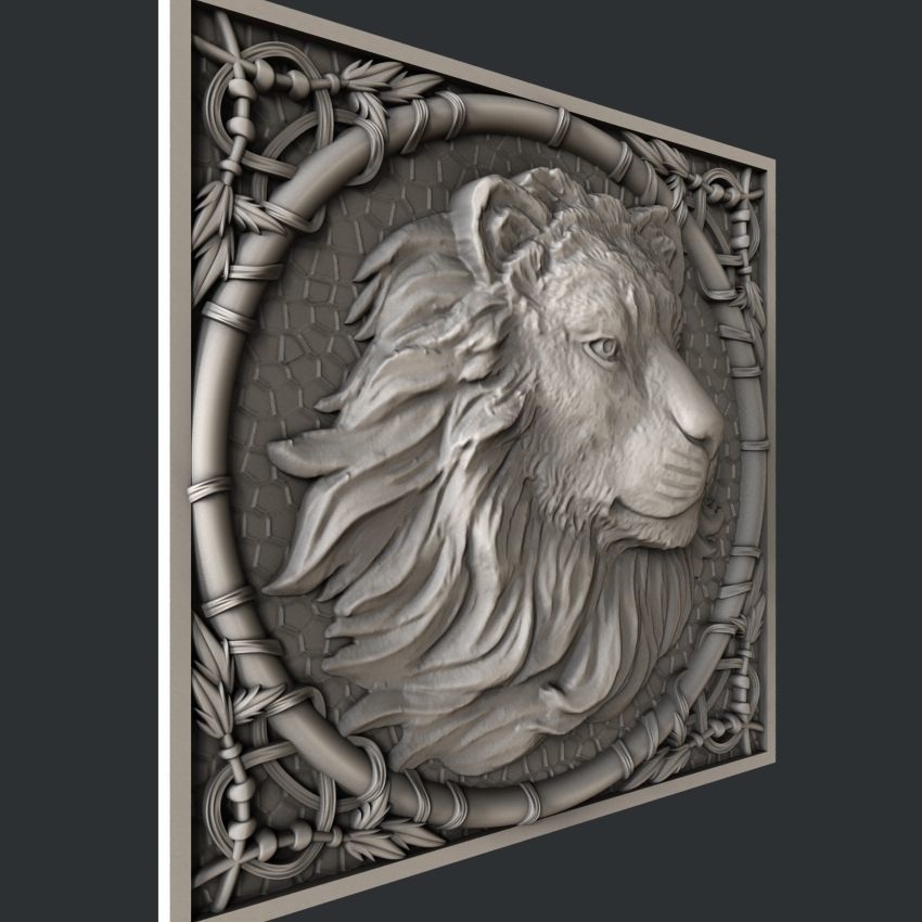 3d STL models for CNC lion 3D model_1