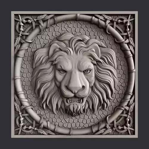 3d STL models for CNC lion 3D model