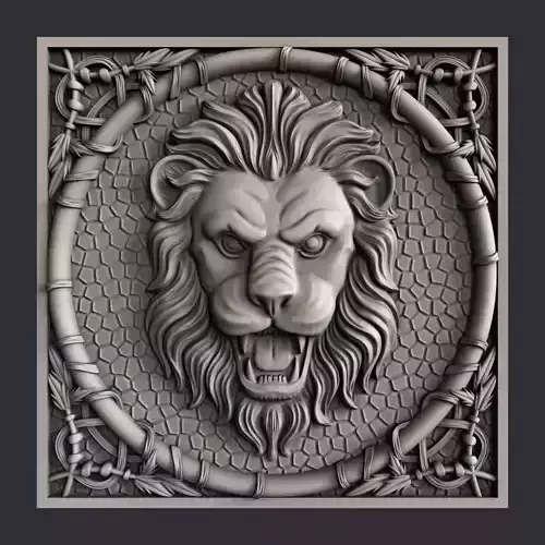 3d STL models for CNC lion