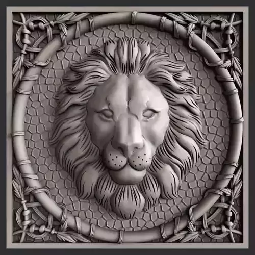 3d STL models for CNC lion 3D model