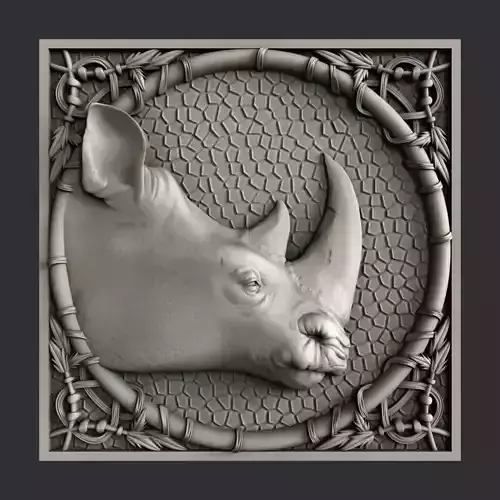 3d STL models for CNC rhinoceros