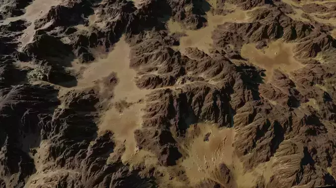 Mountainous Terrain - 8k - Includes Element3d version Free 3D model