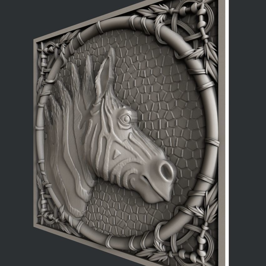 3d STL models for CNC zebra 3D model_2