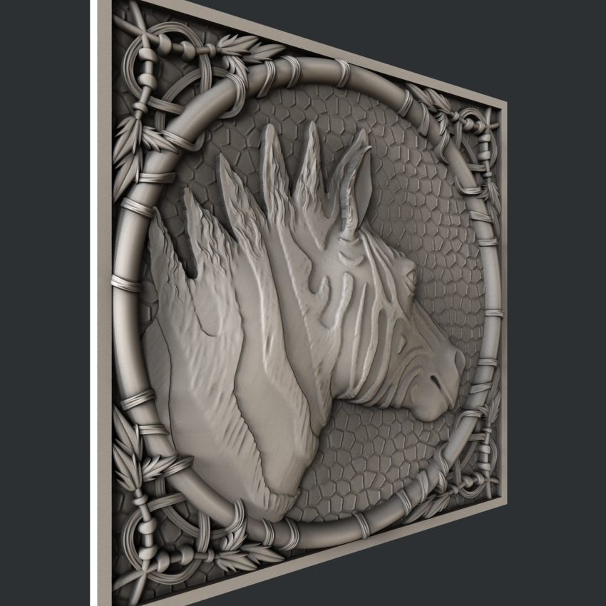 3d STL models for CNC zebra 3D model_1