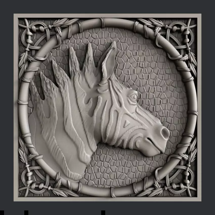 3d STL models for CNC zebra 3D model_0