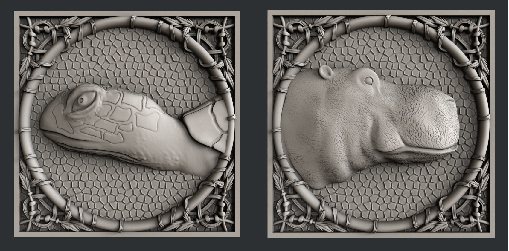 3d STL models for CNC set animals 3D model_8