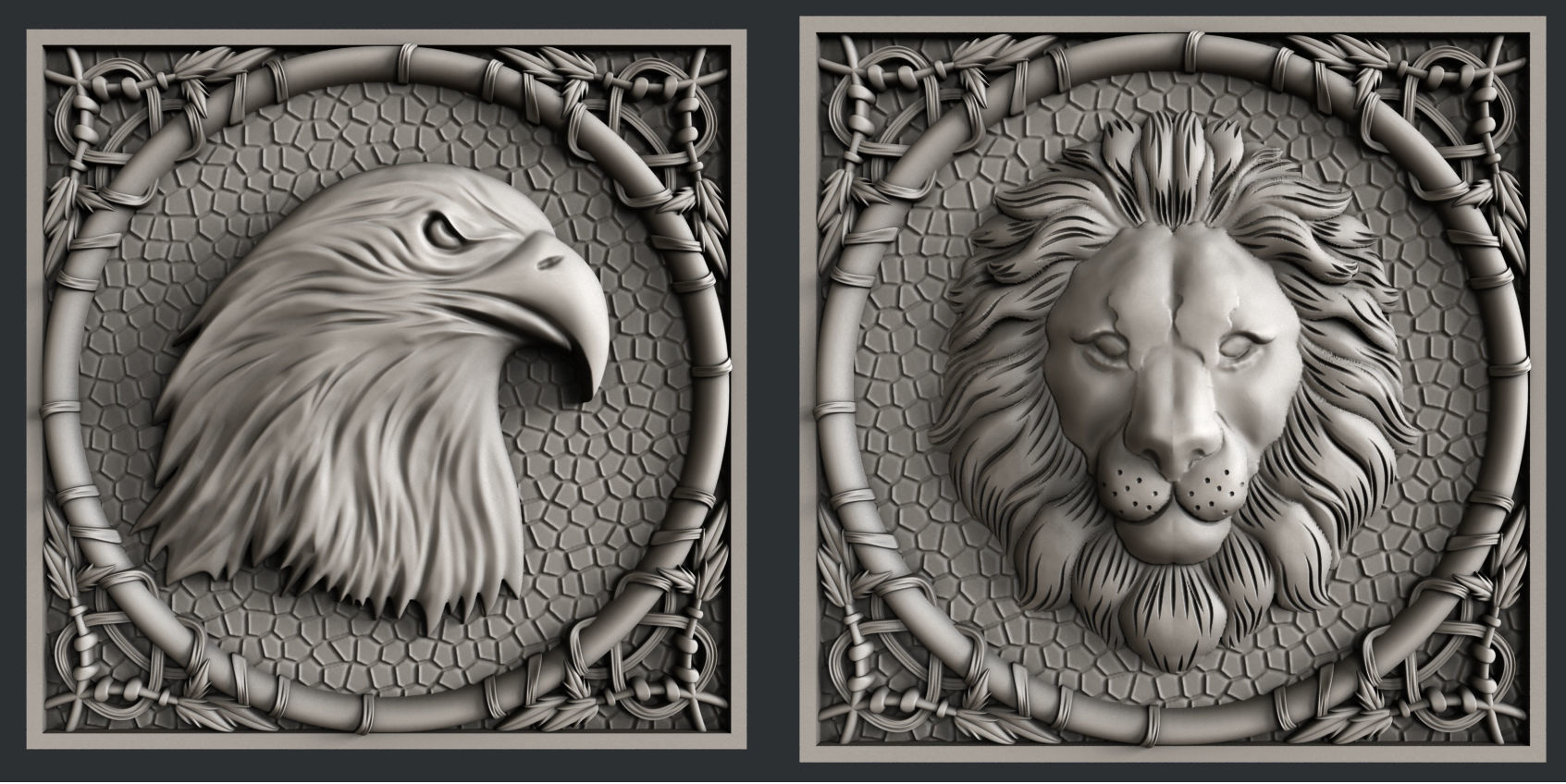 3d STL models for CNC set animals 3D model_6