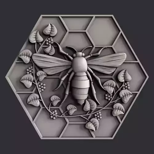 3d STL models for CNC bee 3D model