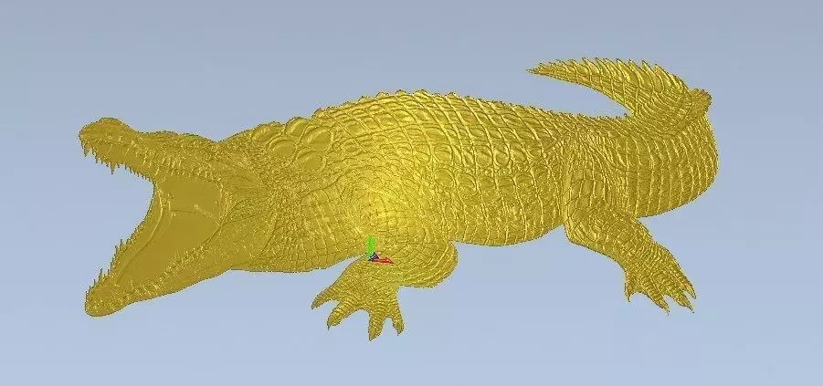 crocodile golden alligator Free low-poly 3D model