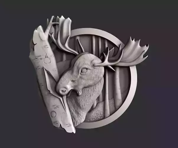 3d STL models for CNC elk
