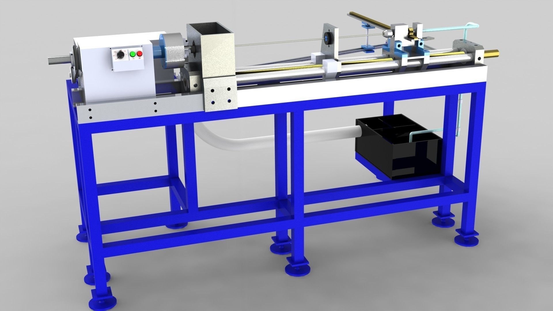 Palacita custom lathe for gunsmith Full Part Free 3D model_6