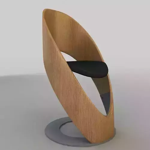 Chair made of wood and leather