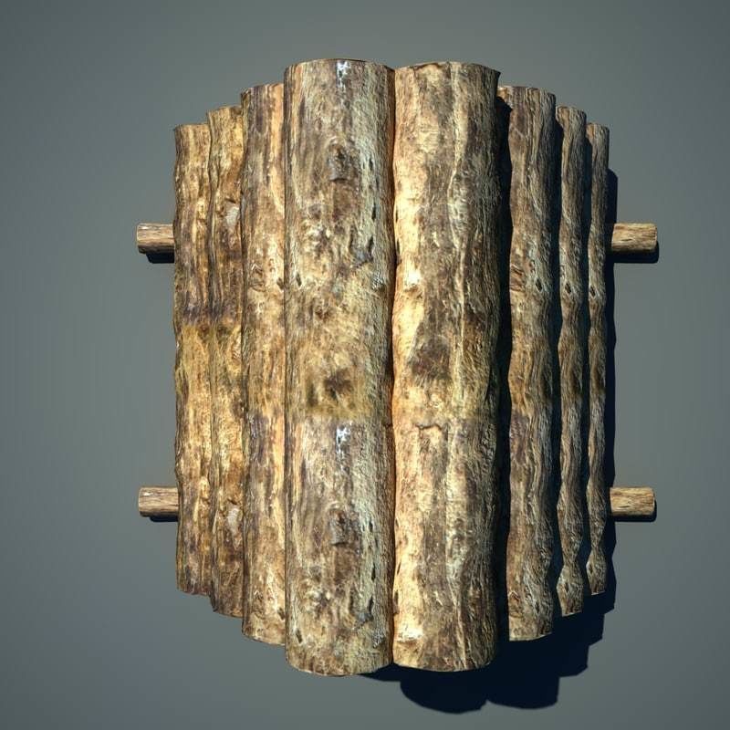 Logs Timber Wooden 3D model_2