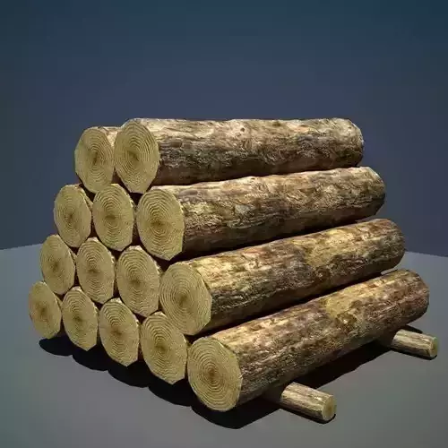 Logs Timber Wooden 3D model