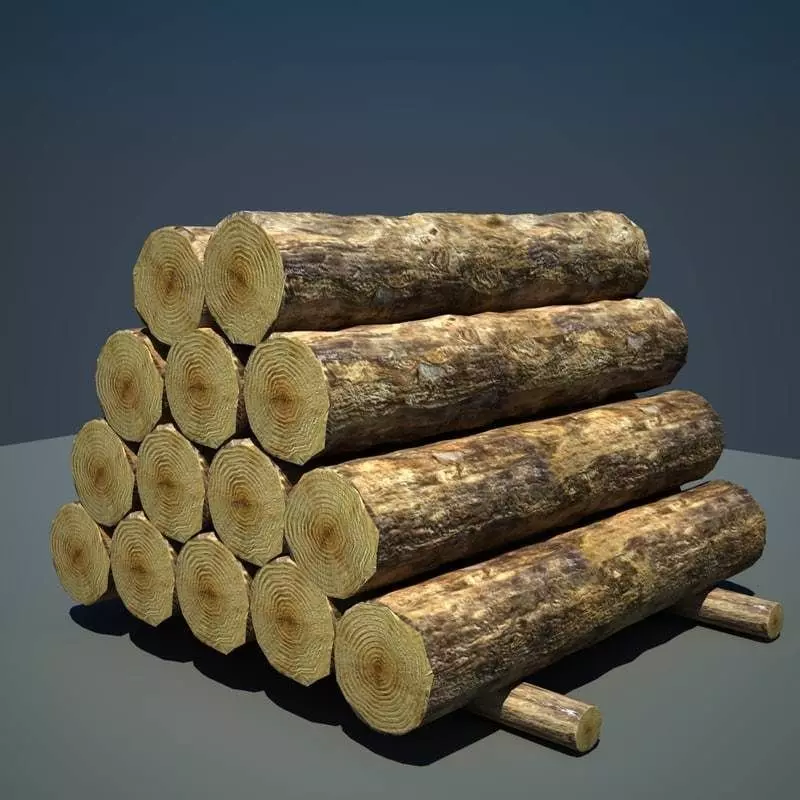 Logs Timber Wooden 3D model_0