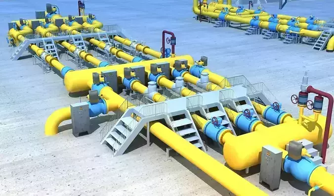 Middle east natural gas station  3D model