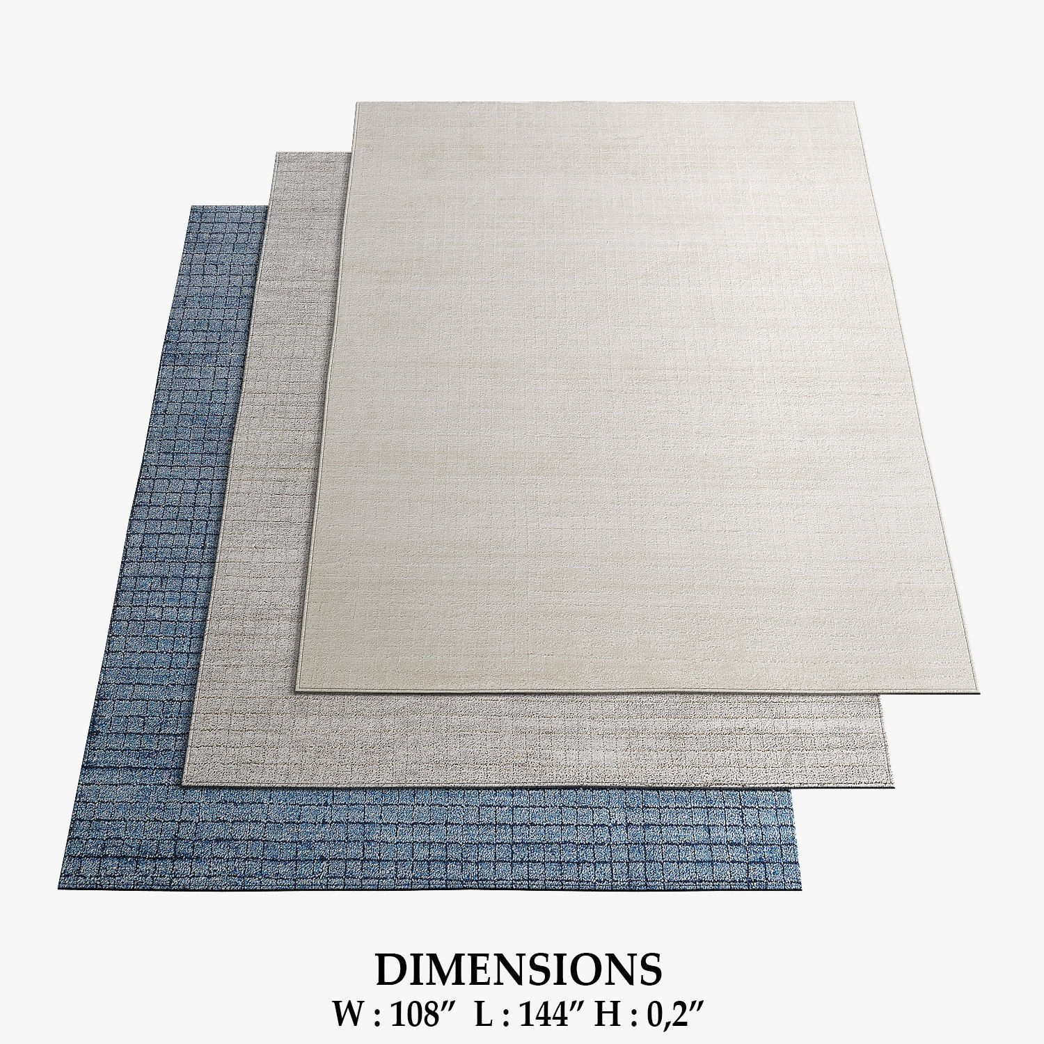 Restoration Hardware Rugs 82 Free 3D model_0