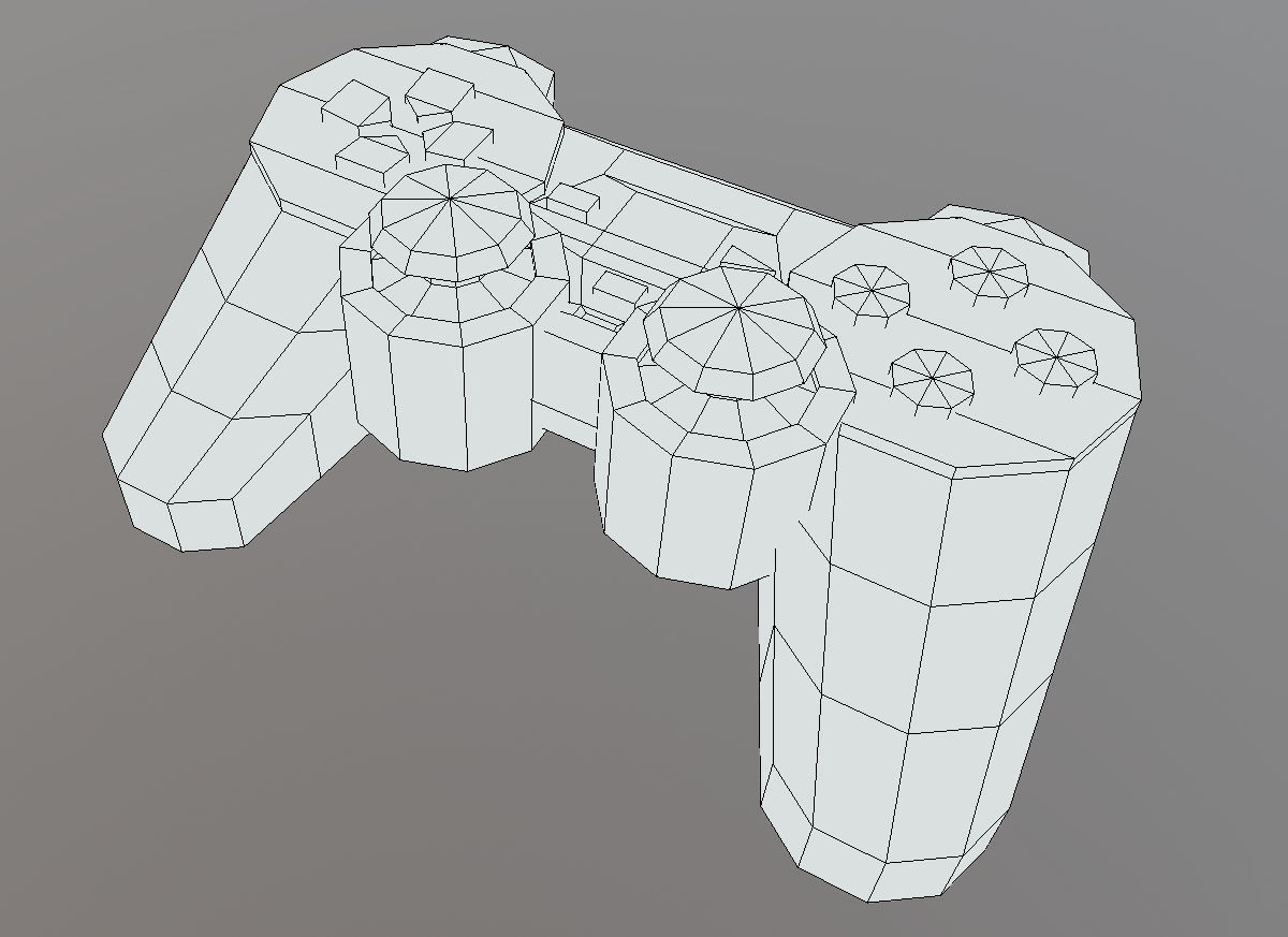 PlayStation Analog Controller Low-poly 3D model_2