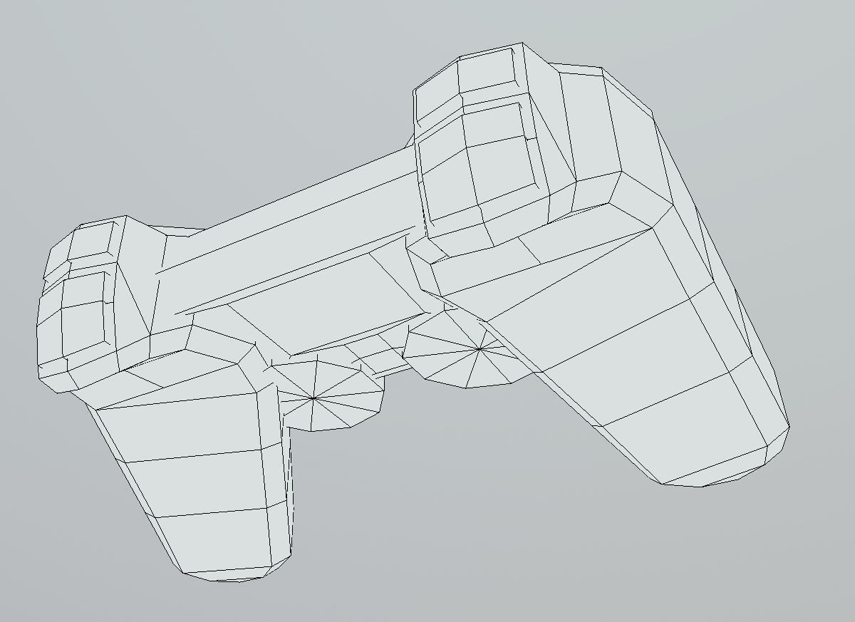 PlayStation Analog Controller Low-poly 3D model_3