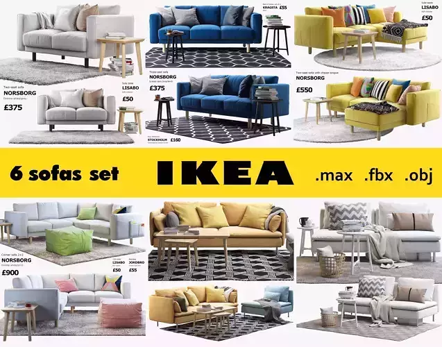 6 sofa set Ikea