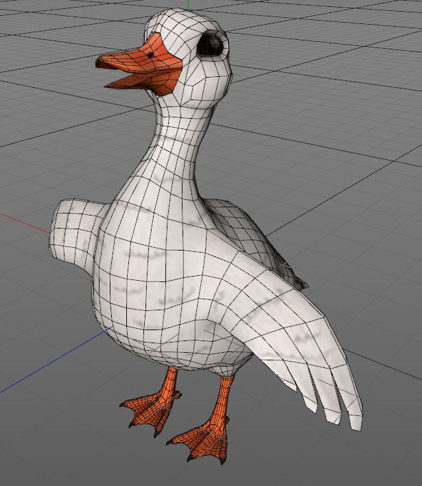 Duck or Drake Low-poly 3D model_8