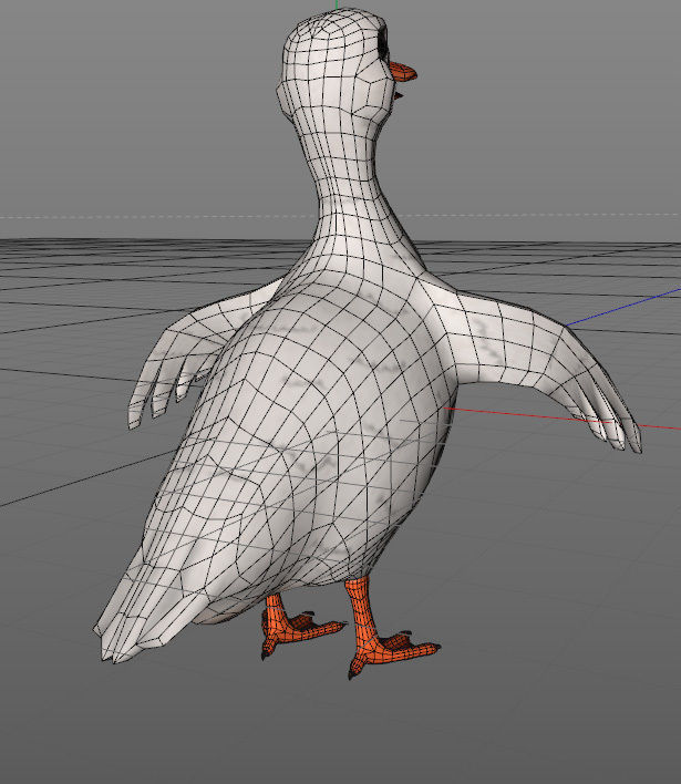 Duck or Drake Low-poly 3D model_7