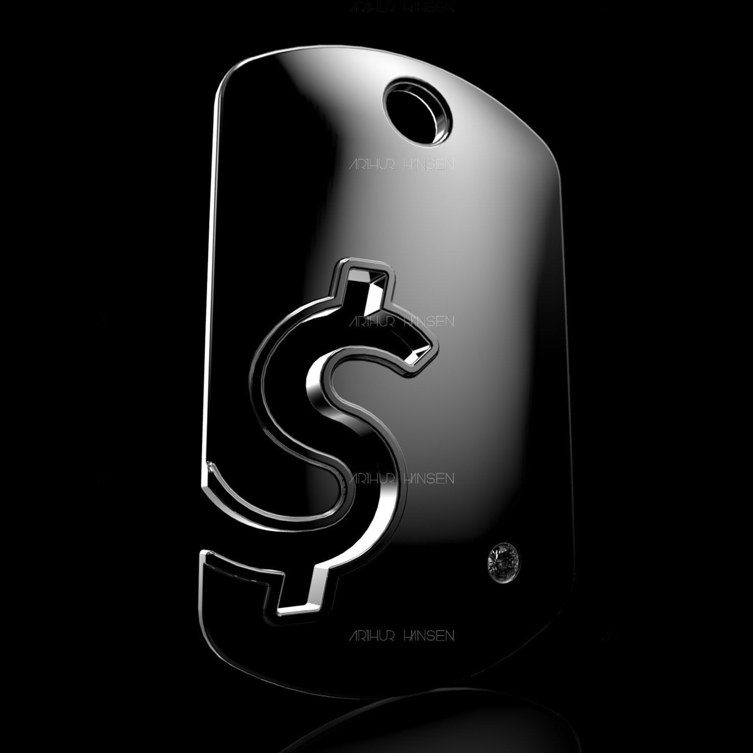 Dollar Symbol 3D print model_2