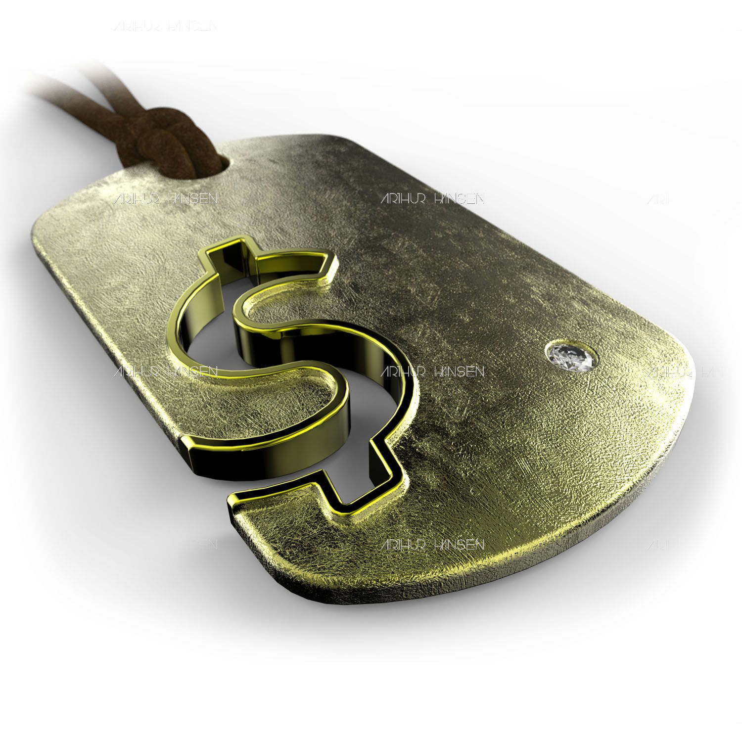 Dollar Symbol 3D print model_1