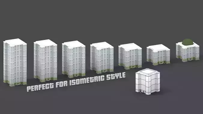 Low Poly Buildings City
