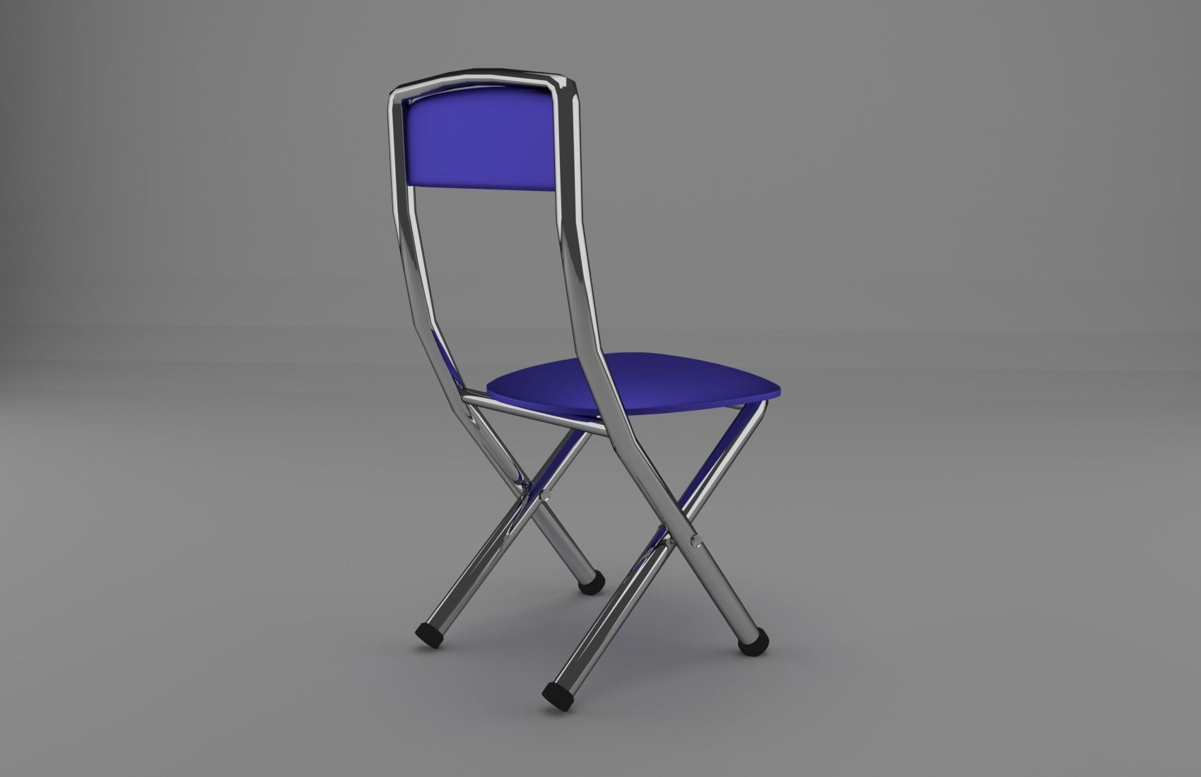 Folding chair Low-poly 3D model