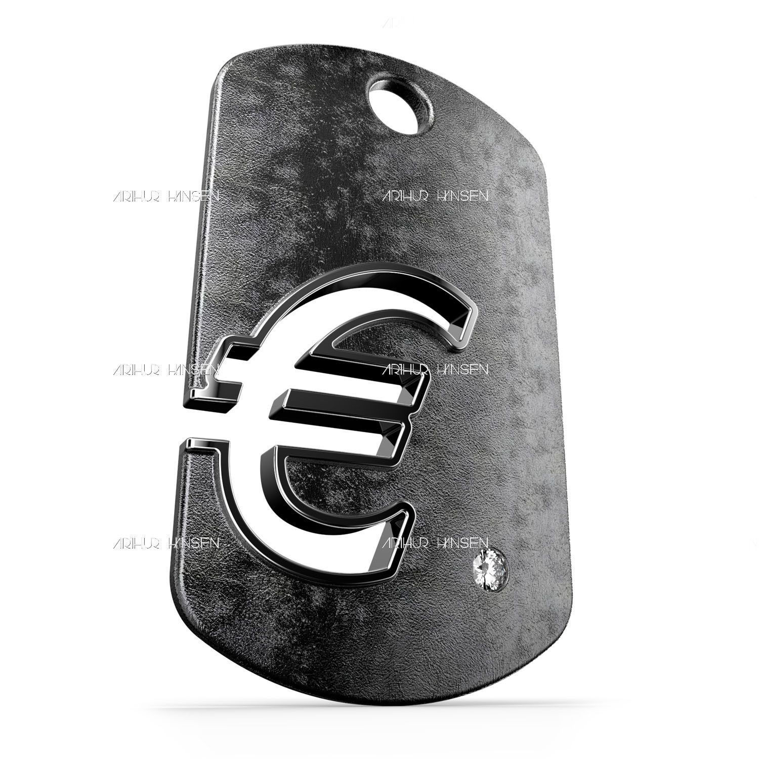 Euro Symbol 3D print model_3