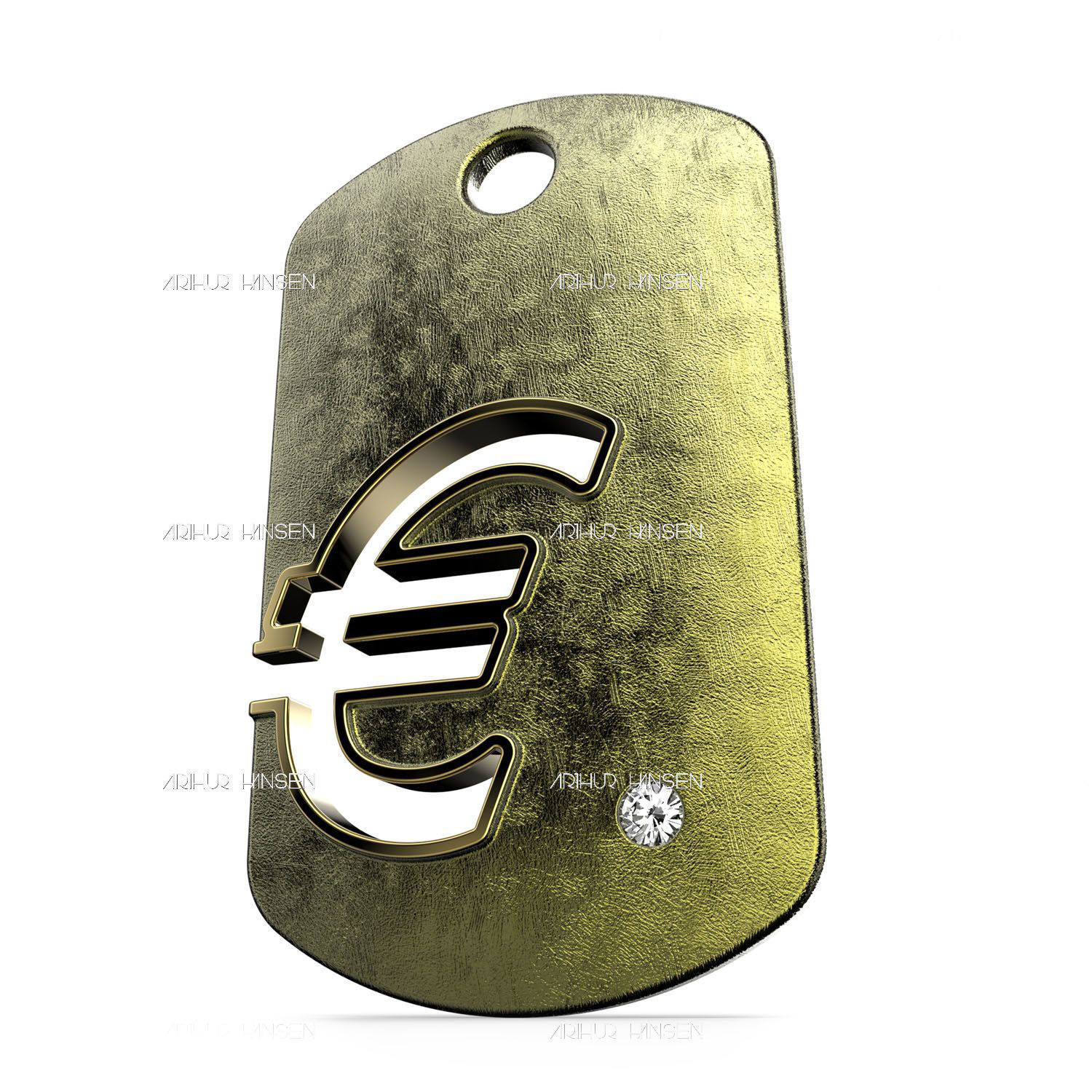 Euro Symbol 3D print model_4