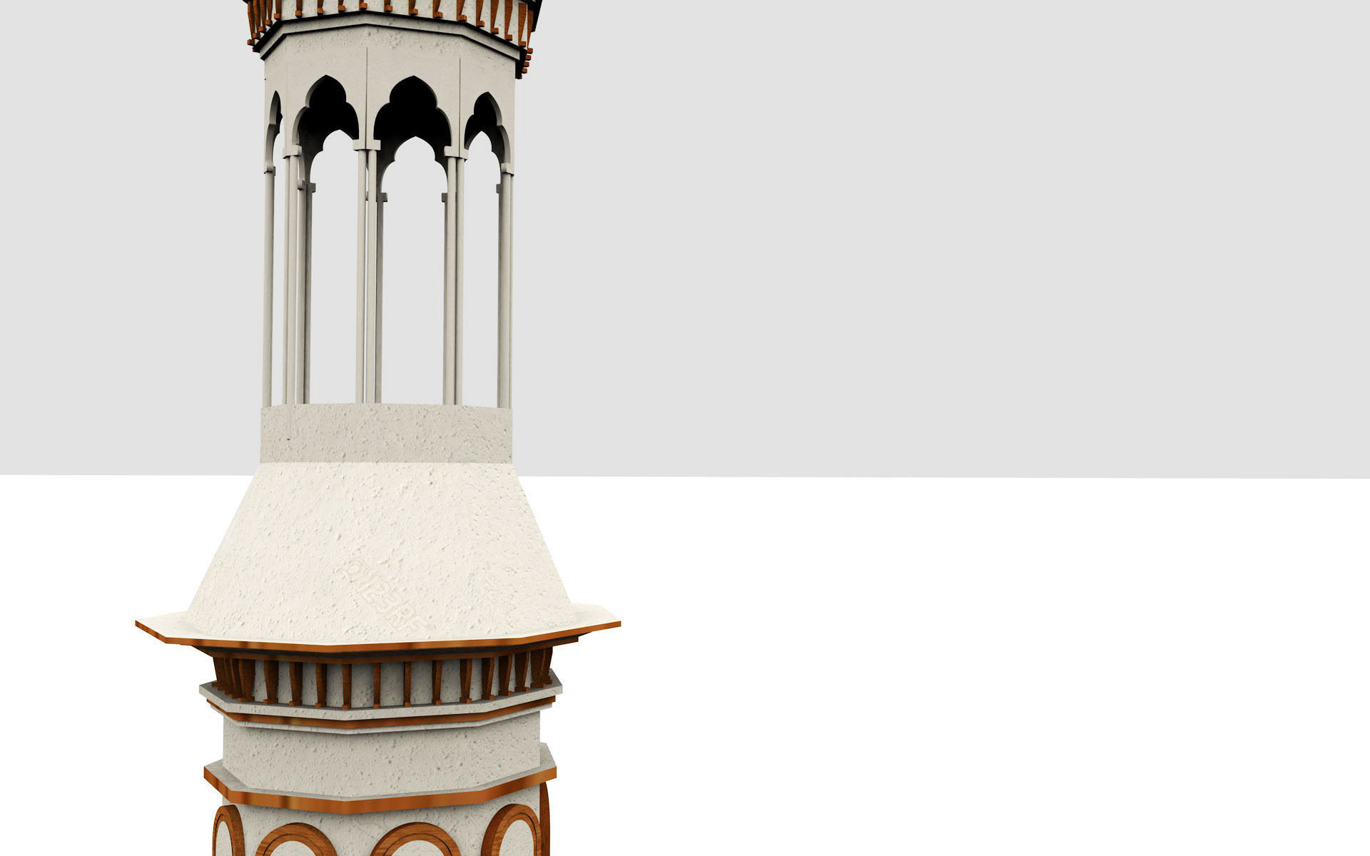 Minar Mosque 3D model 3D print model_4
