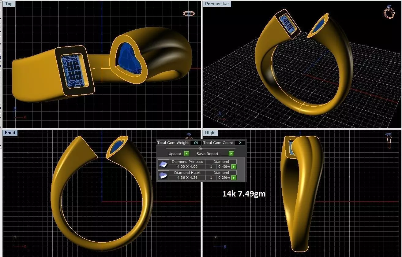 anniversary engagement rings Free 3D print model