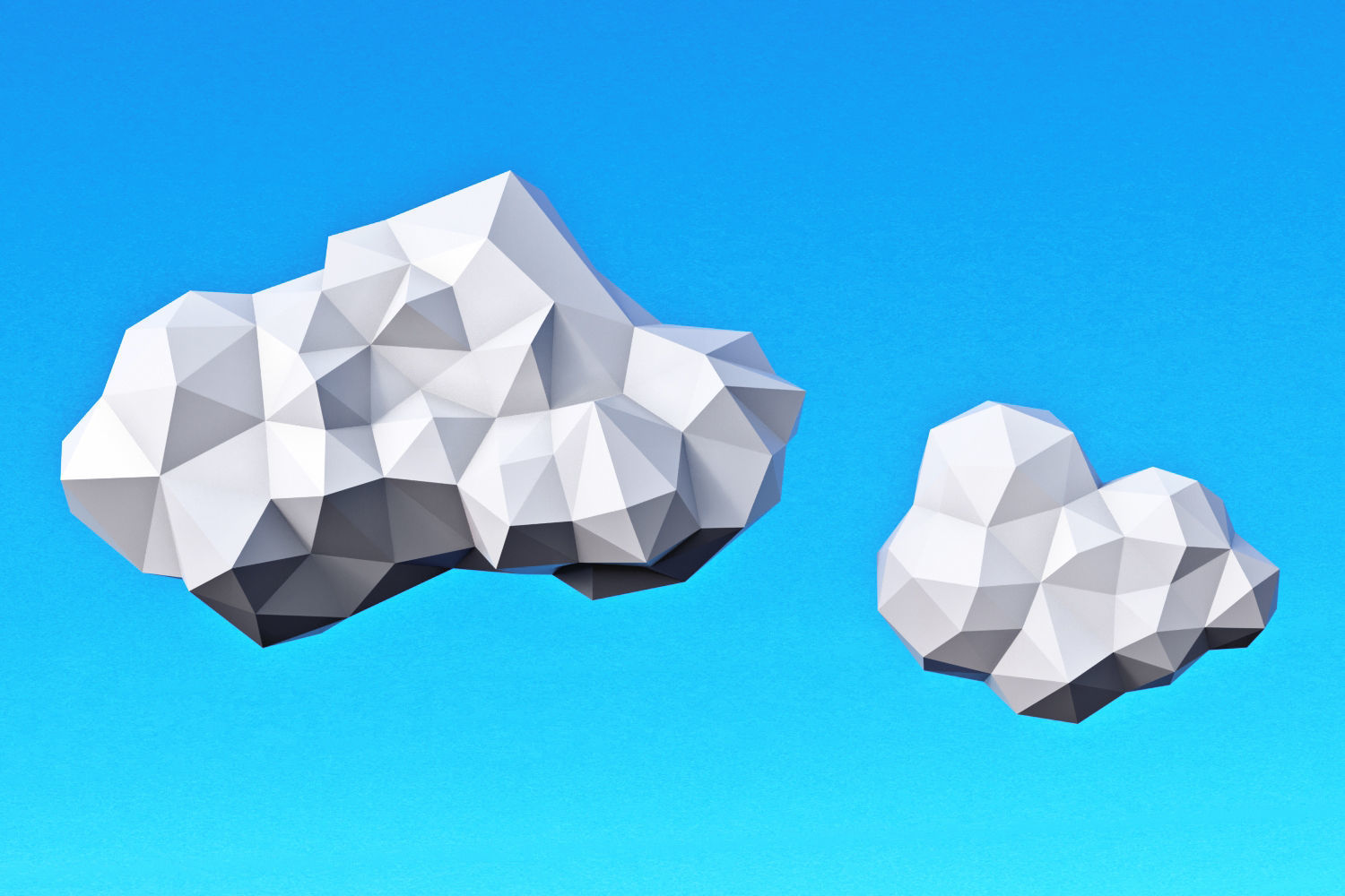 Clouds Pack Low Poly v2 Low-poly 3D model_4
