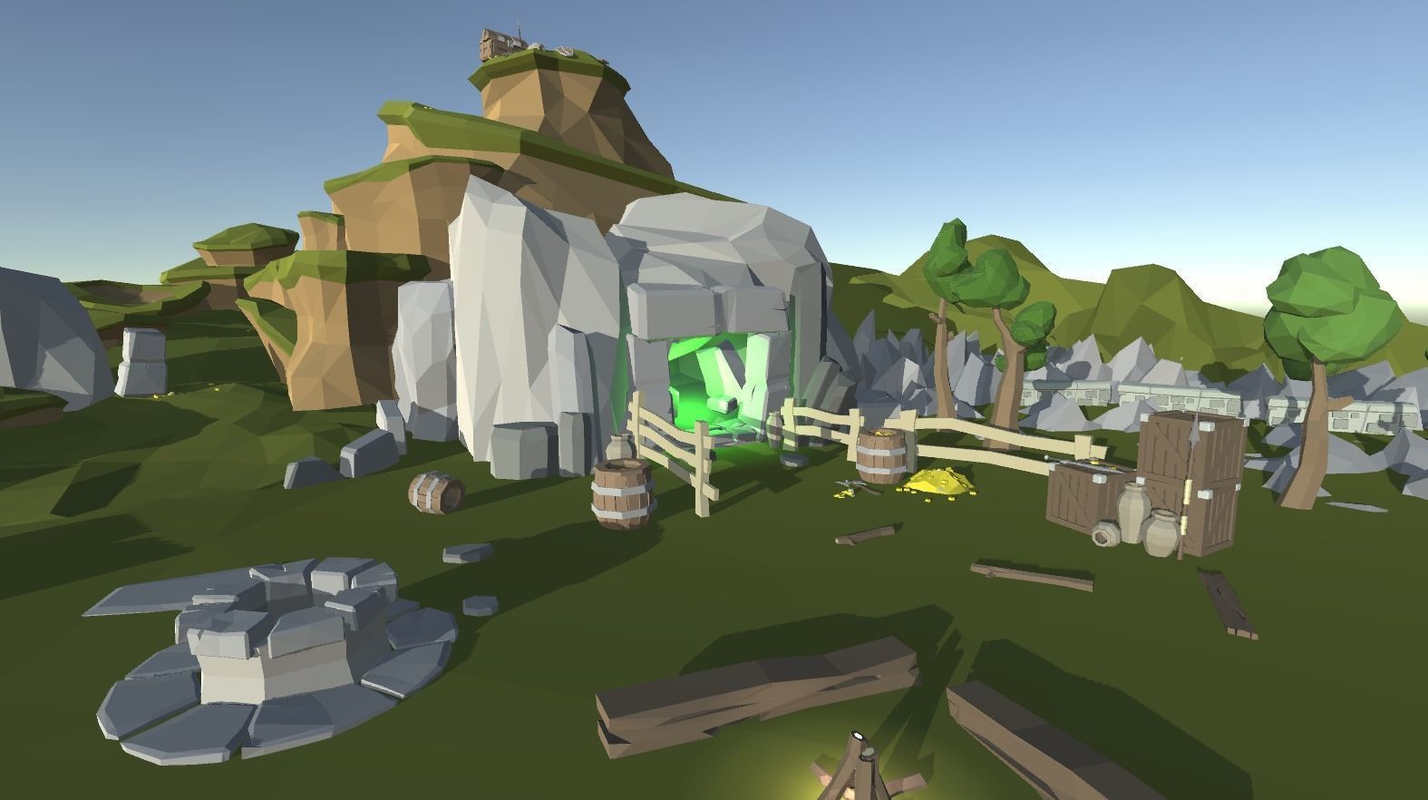 Poly Land Ancient Low-poly 3D model_6