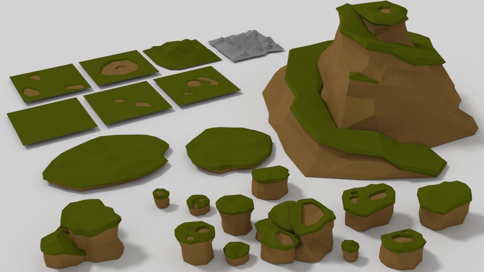 Poly Land Ancient Low-poly 3D model_4