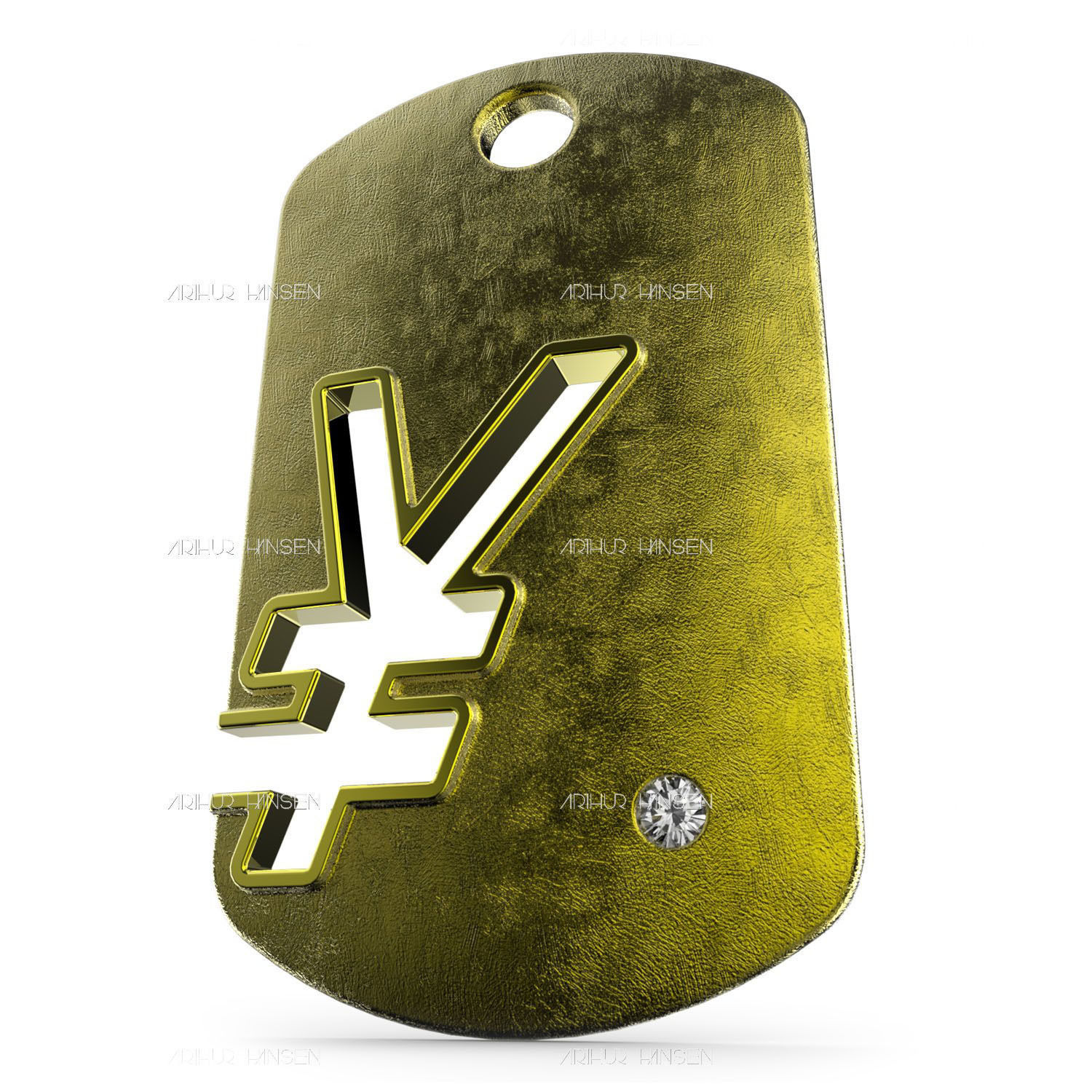 Yen Symbol 3D print model_2