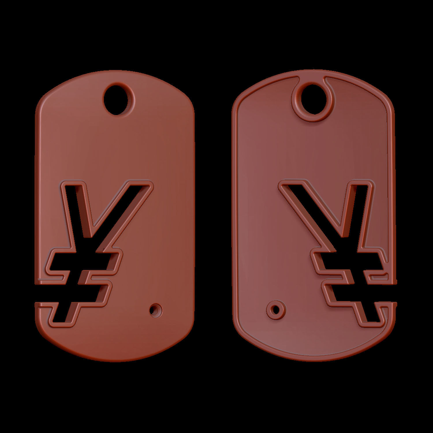 Yen Symbol 3D print model_6