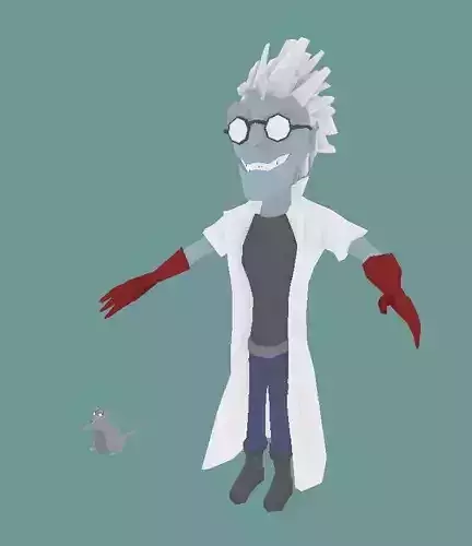 Crazy Scientist and Nerdy Mouse