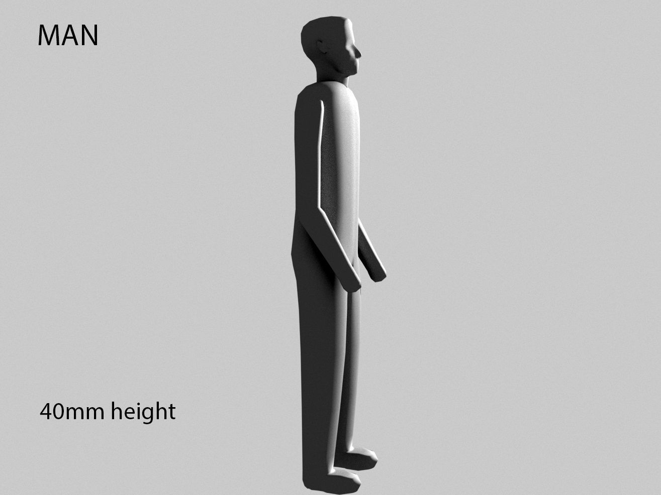 Small low detalied people  3D print model_5