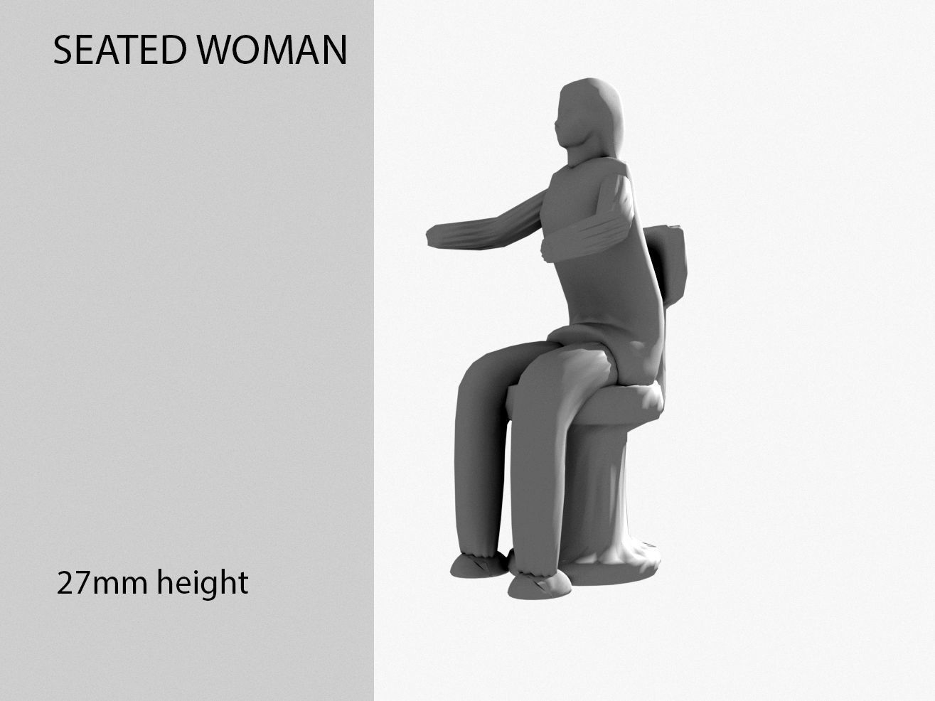 Small low detalied people  3D print model_2