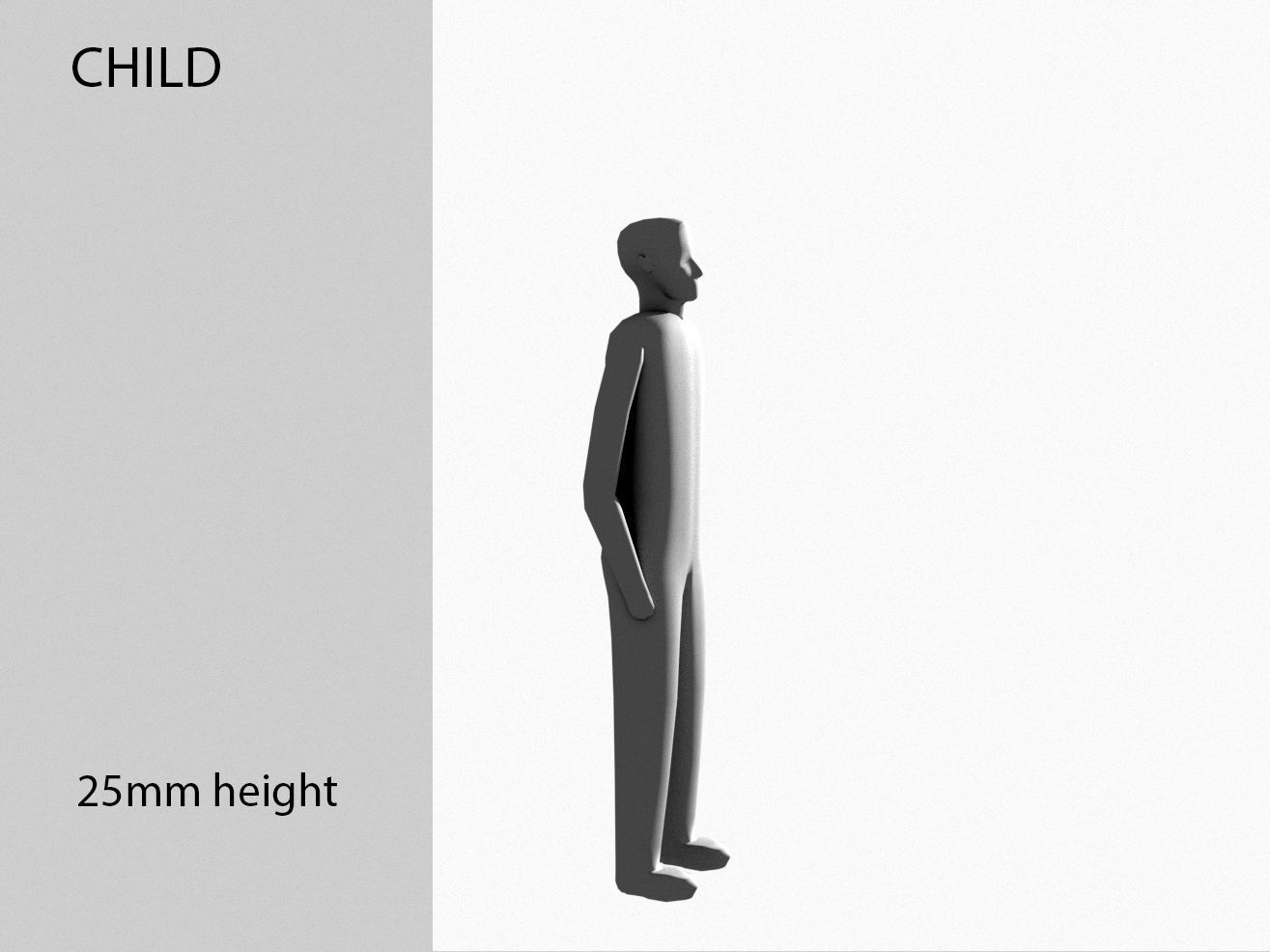 Small low detalied people  3D print model_4