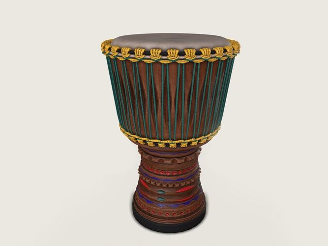 Djembe Low-poly 3D model