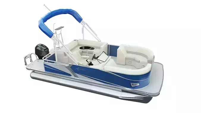 Pontoon Boat 3D model